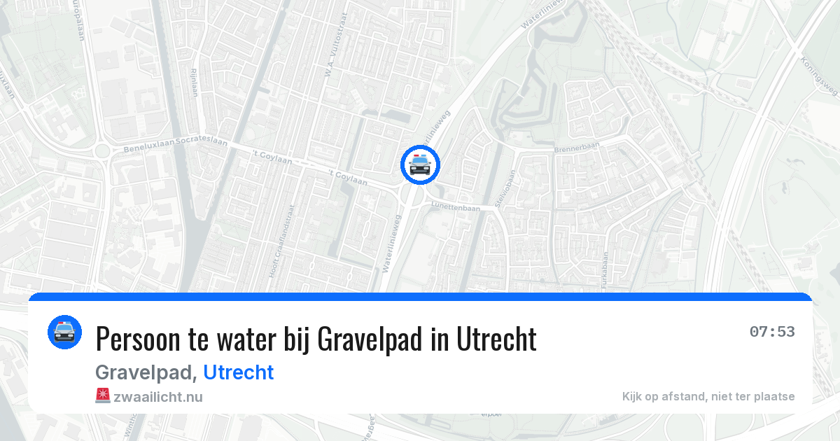 Persoon te water bij Gravelpad in Utrecht — 27 mei 2026