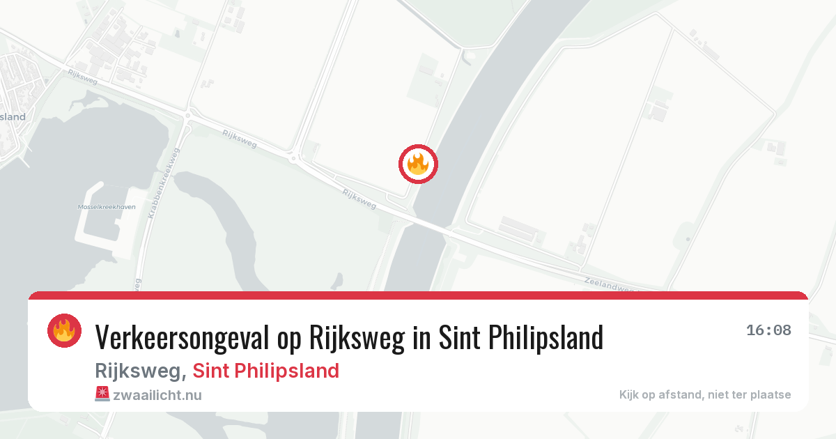 Verkeersongeval op Rijksweg in Sint Philipsland — 24 feb 2026
