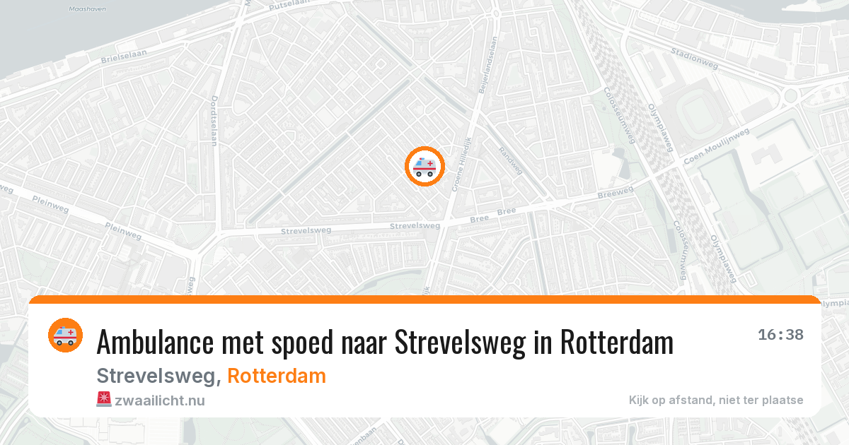 Ambulance met spoed naar Strevelsweg in Rotterdam — 4 jun 2026