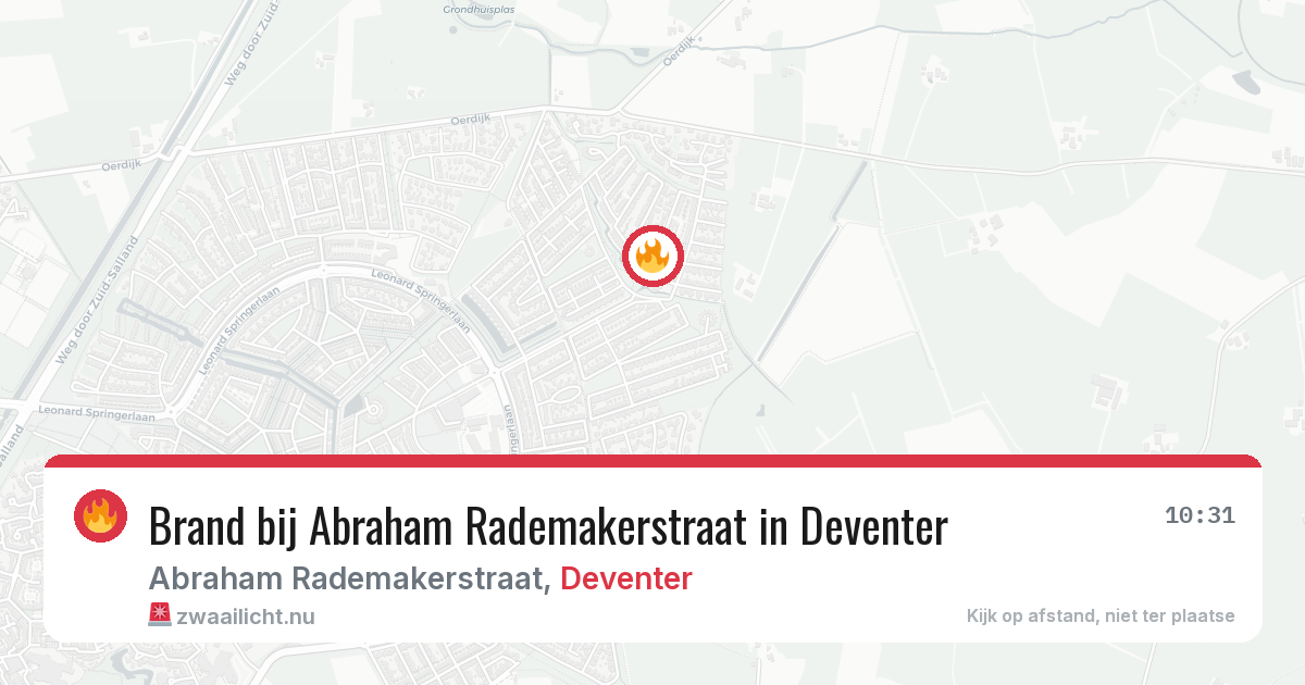 Brand bij Abraham Rademakerstraat in Deventer — 22 jul 2026