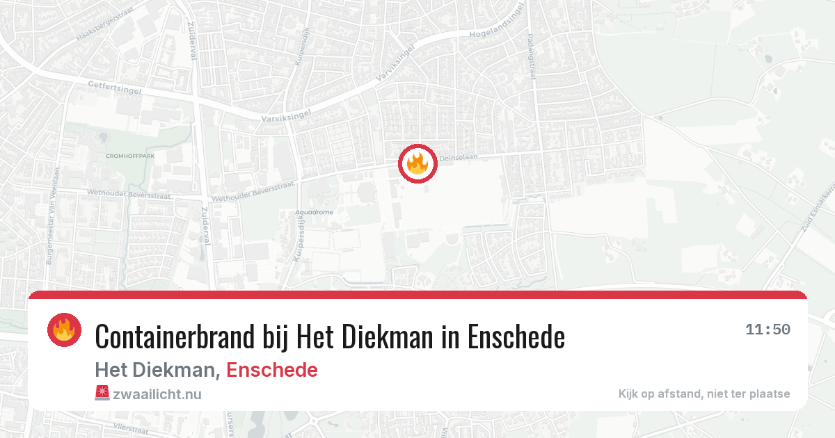 Containerbrand bij Het Diekman in Enschede — 26 mei 2026