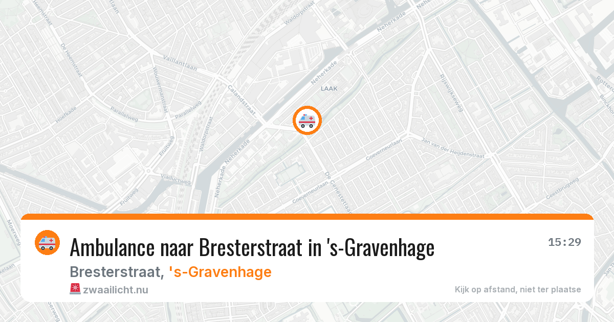 Ambulance naar Bresterstraat in 's-Gravenhage — 13 jul 2026