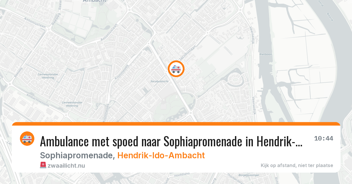 Ambulance met spoed naar Sophiapromenade in Hendrik-Ido-Ambacht — 26 mrt 2026