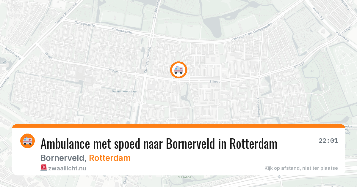 Ambulance met spoed naar Bornerveld in Rotterdam — 20 mei 2026