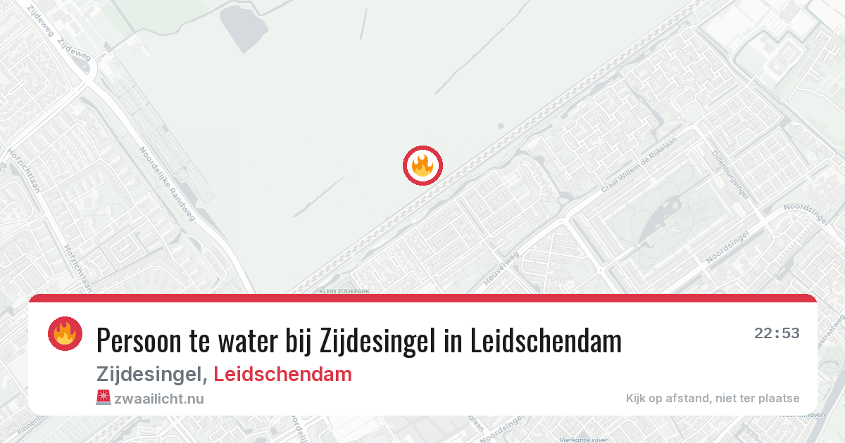 Persoon te water bij Zijdesingel in Leidschendam — 25 mei 2026