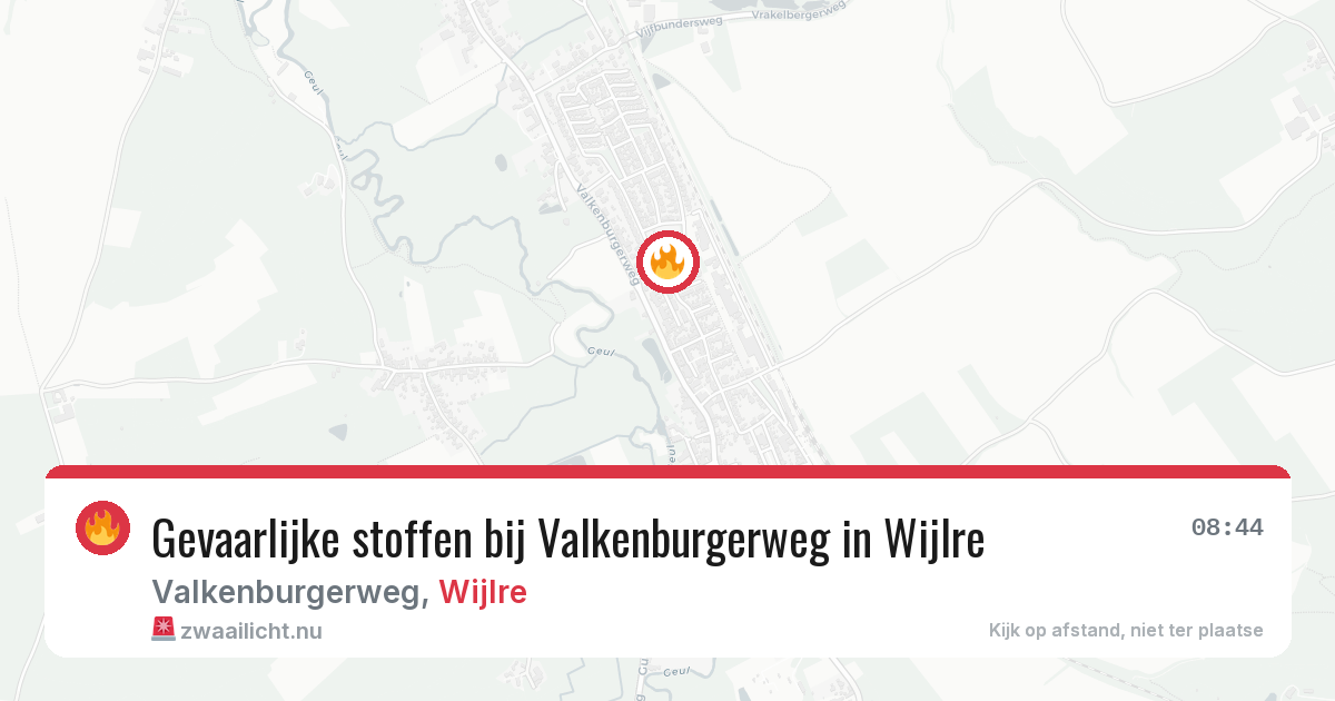 Gevaarlijke stoffen bij Valkenburgerweg in Wijlre — 22 jan 2026