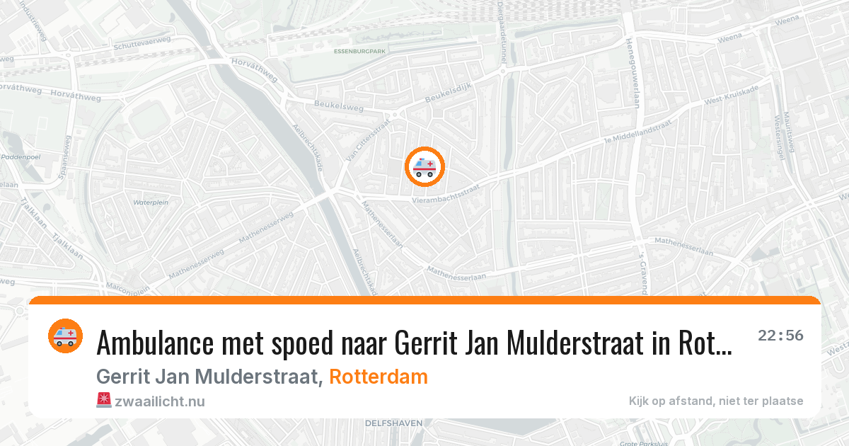 Ambulance met spoed naar Gerrit Jan Mulderstraat in Rotterdam — 31 mei 2026
