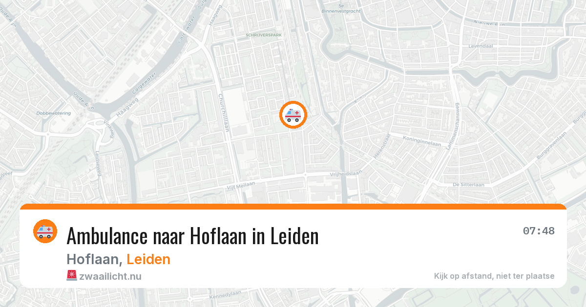 Ambulance naar Hoflaan in Leiden — 18 jul 2026