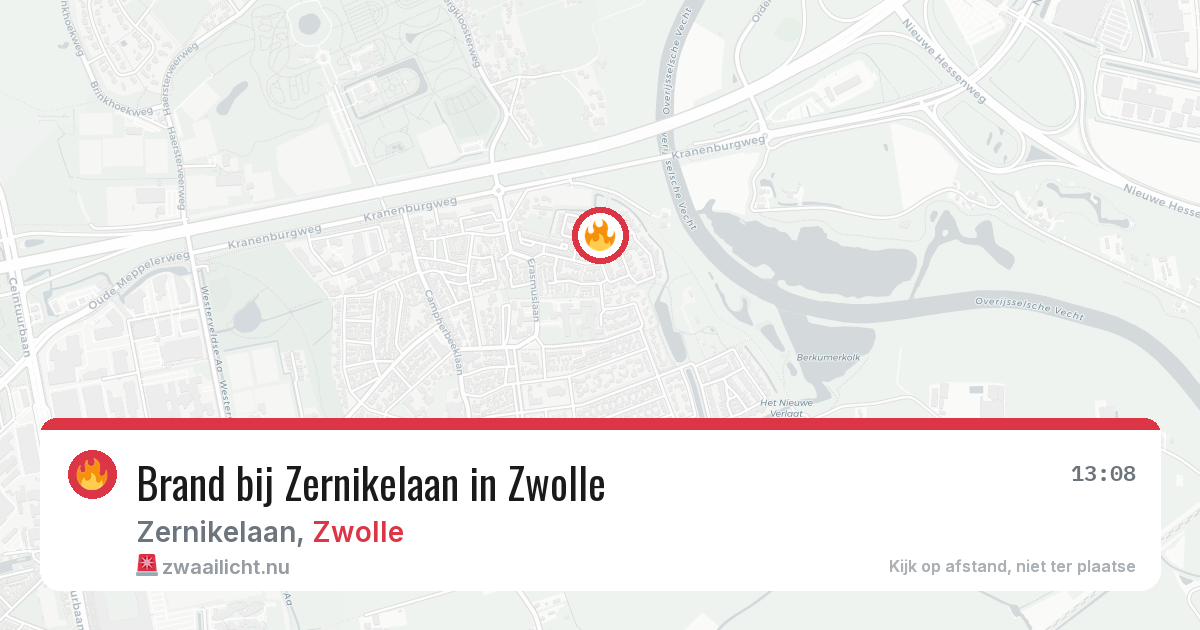Brand bij Zernikelaan in Zwolle — 25 jul 2026
