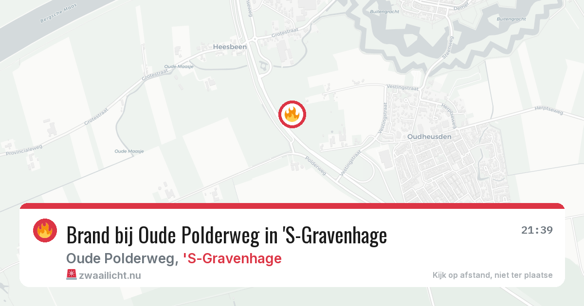 Brand bij Oude Polderweg in 'S-Gravenhage — 21 jan 2026