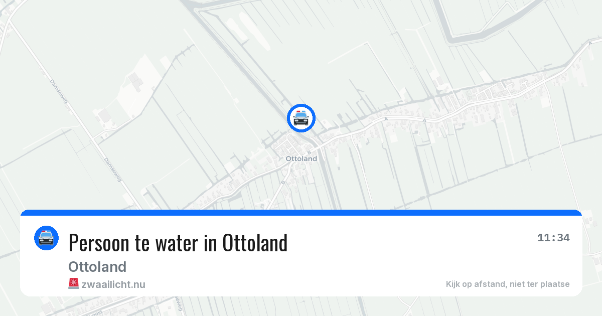 Persoon te water in Ottoland — 13 apr 2026