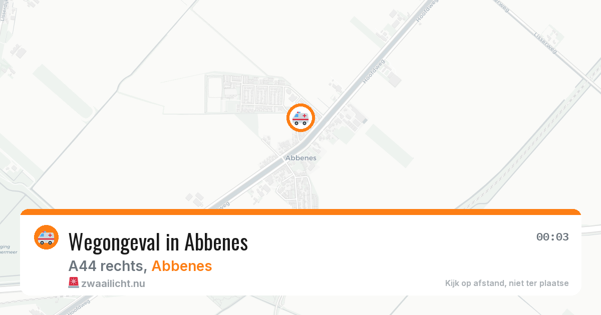 Wegongeval in Abbenes — 19 apr 2026