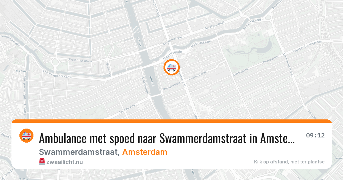 Ambulance met spoed naar Swammerdamstraat in Amsterdam — 13 jul 2026