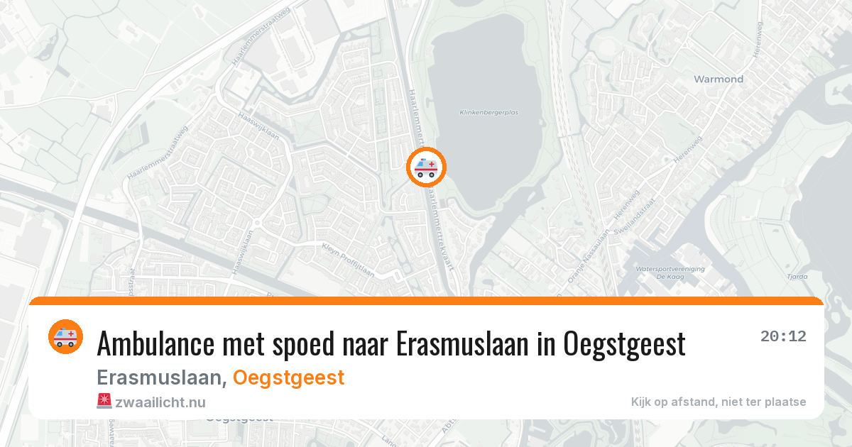 Ambulance met spoed naar Erasmuslaan in Oegstgeest — 1 mei 2026
