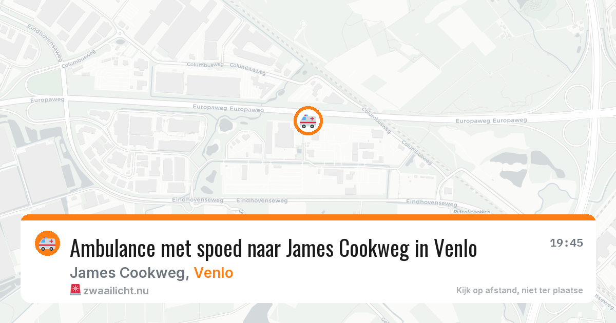 Ambulance met spoed naar James Cookweg in Venlo — 26 jul 2026
