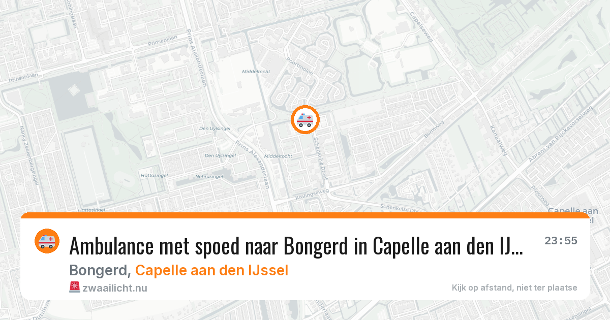 Ambulance met spoed naar Bongerd in Capelle aan den IJssel — 16 jul 2026