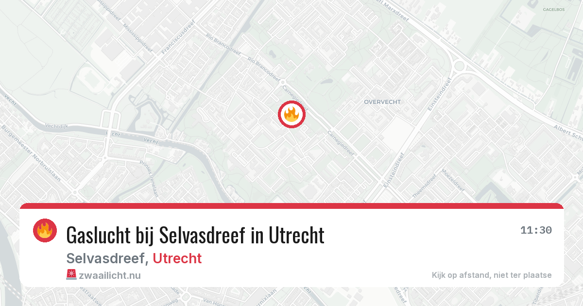 Gaslucht bij Selvasdreef in Utrecht — 2 apr 2026