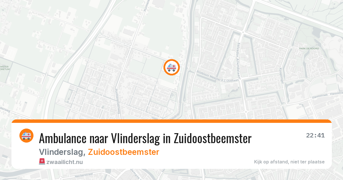 Ambulance naar Vlinderslag in Zuidoostbeemster — 28 jan 2026