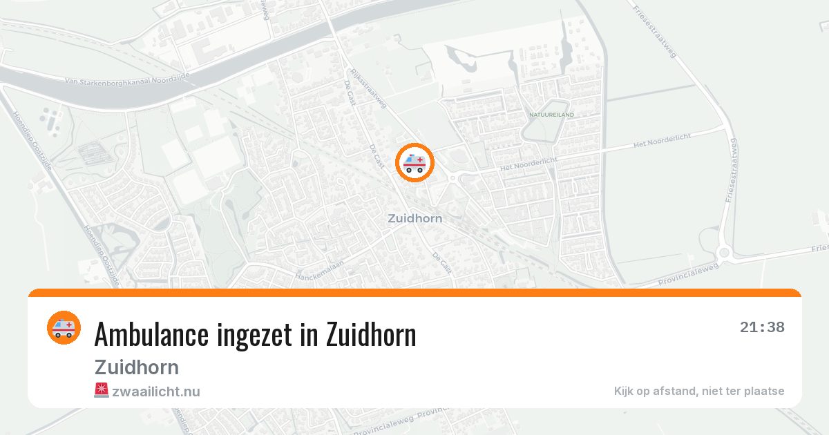 Ambulance ingezet in Zuidhorn — 3 apr 2026 | 🚨 Zwaailicht.nu