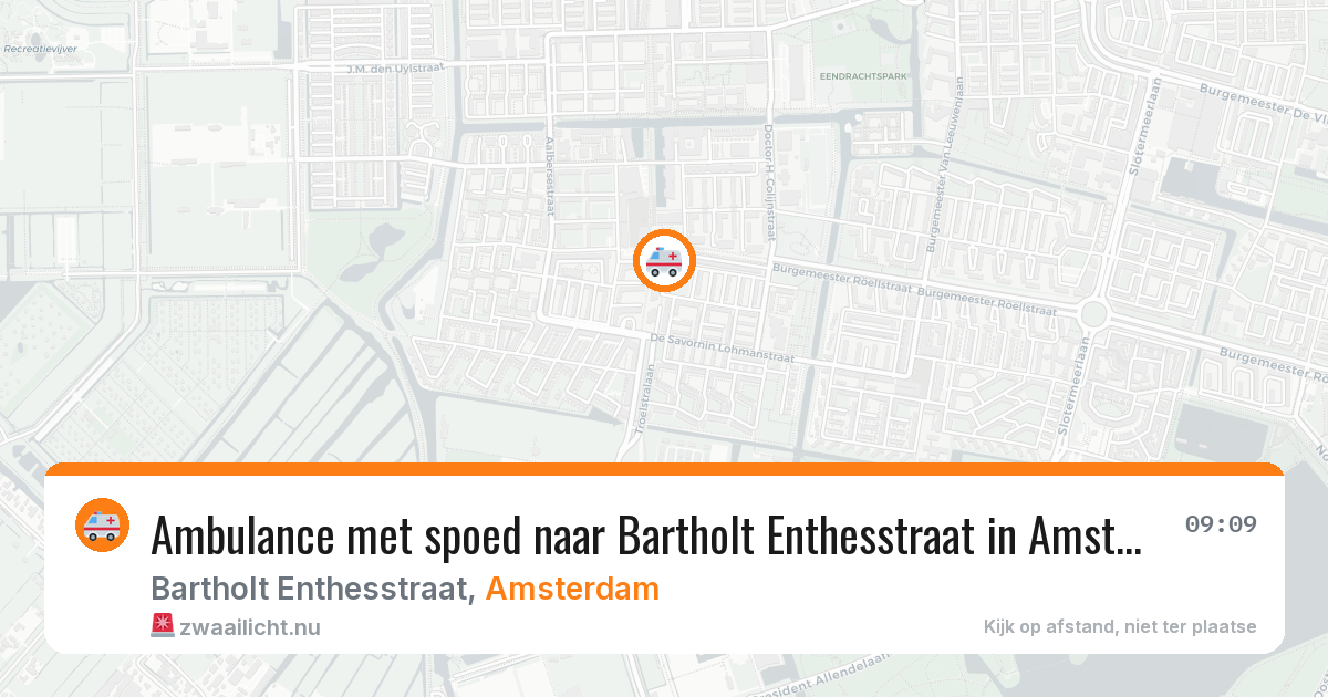 Ambulance met spoed naar Bartholt Enthesstraat in Amsterdam — 19 jul 2026