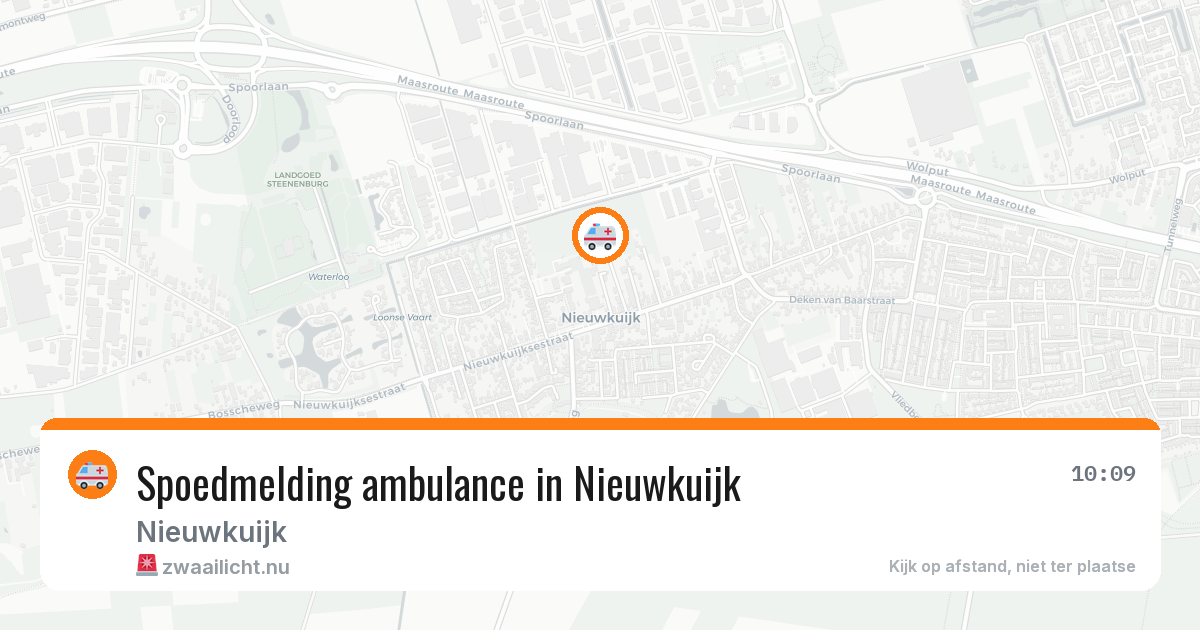 Spoedmelding ambulance in Nieuwkuijk — 23 jul 2026