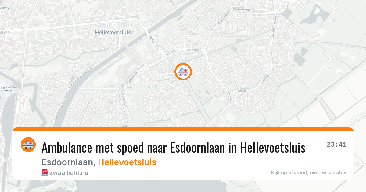 Ambulance met spoed naar Esdoornlaan in Hellevoetsluis — 17 mrt 2026