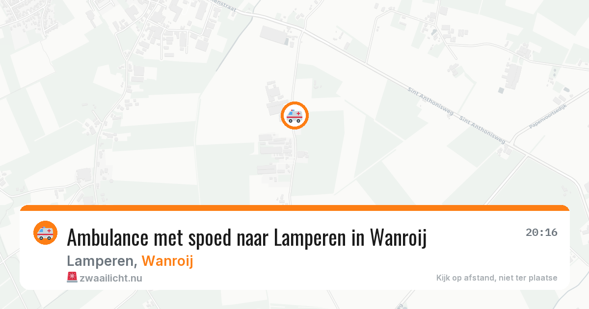 Ambulance met spoed naar Lamperen in Wanroij — 6 mei 2026