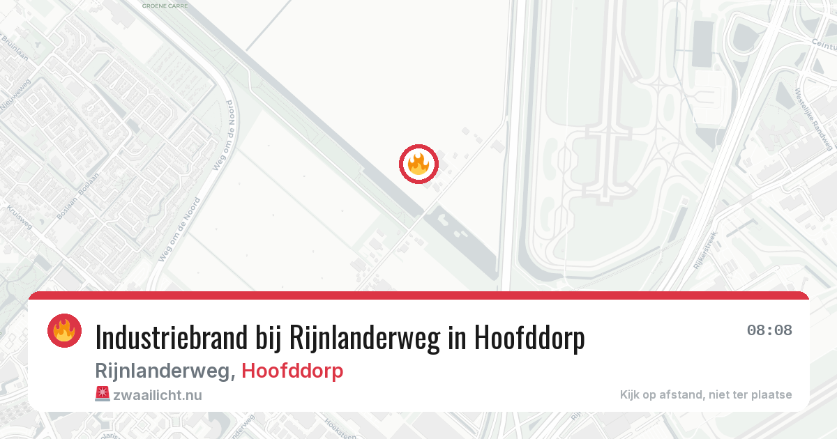 Industriebrand bij Rijnlanderweg in Hoofddorp — 2 jun 2026