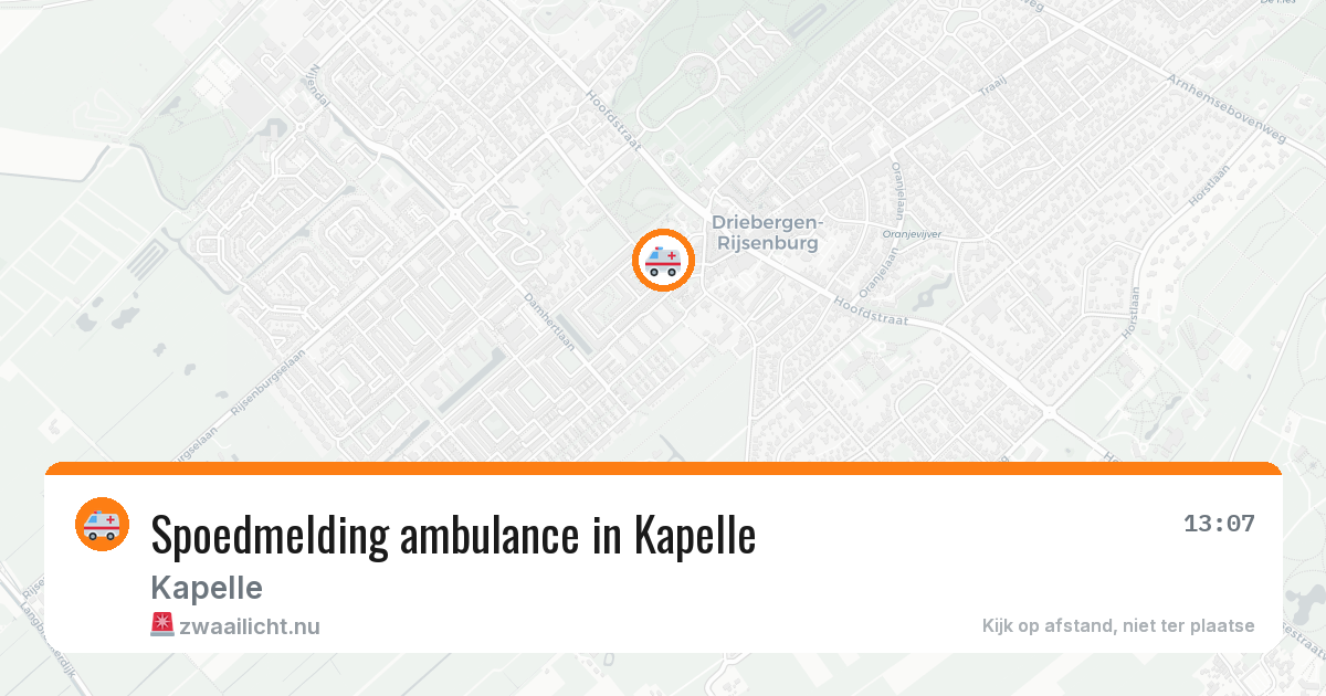 Spoedmelding ambulance in Kapelle — 20 jan 2026