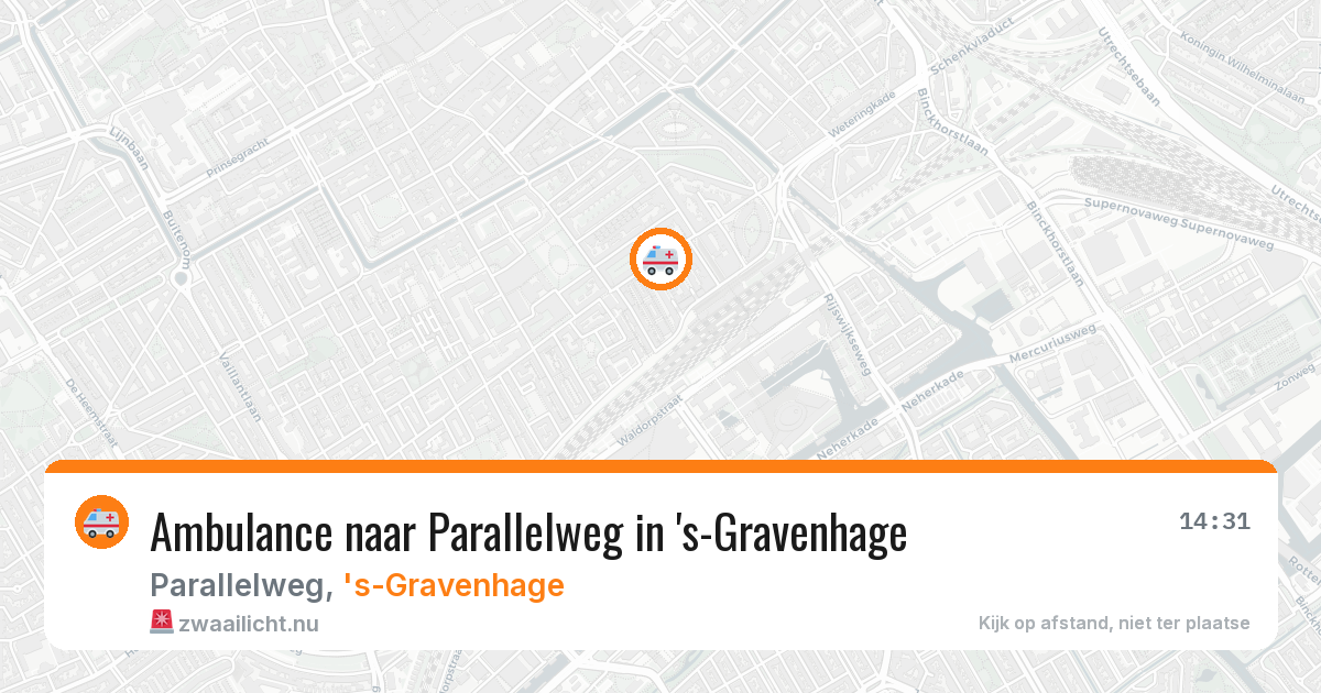 Ambulance naar Parallelweg in 's-Gravenhage — 8 jun 2026