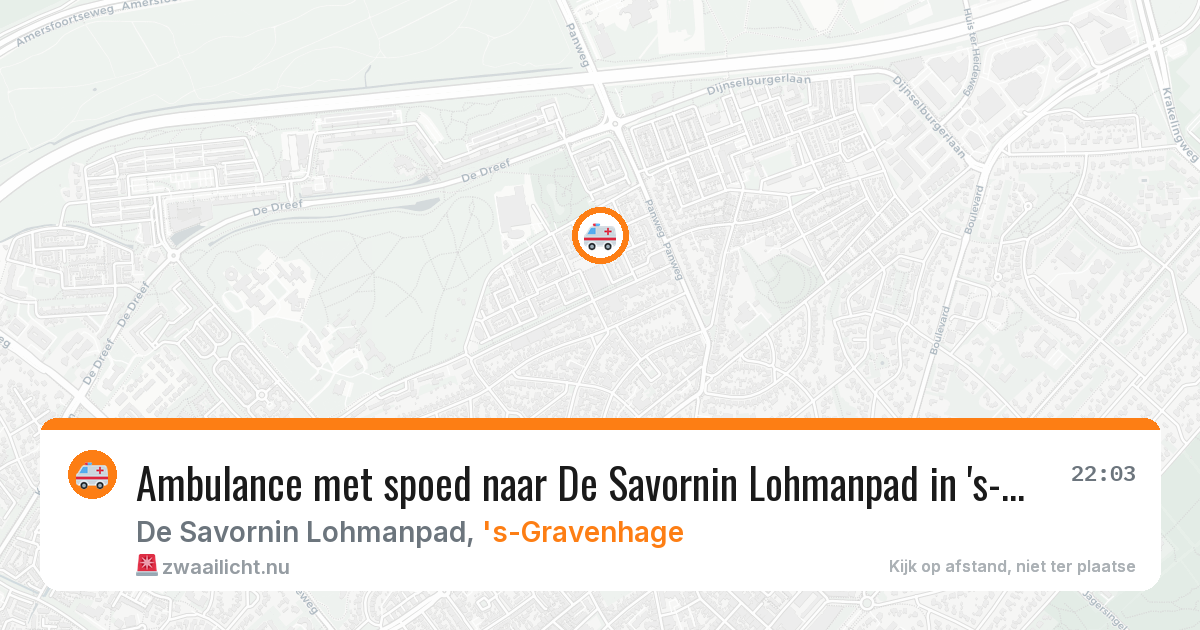 Ambulance met spoed naar De Savornin Lohmanpad in 's-Gravenhage — 29 mrt 2026