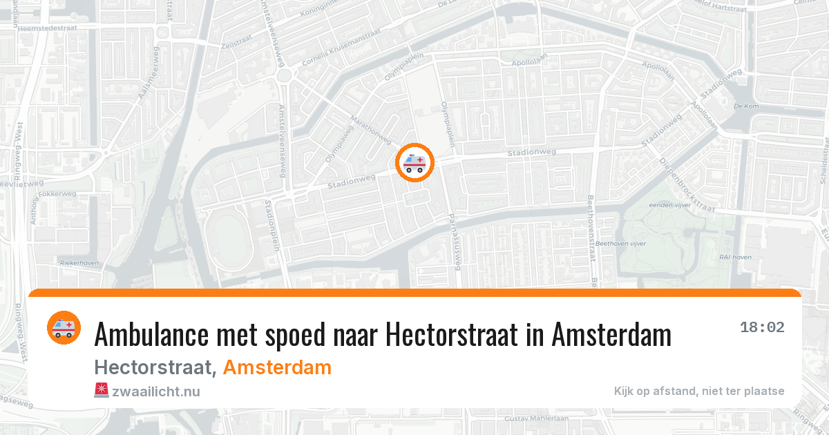 Ambulance met spoed naar Hectorstraat in Amsterdam — 5 jun 2026