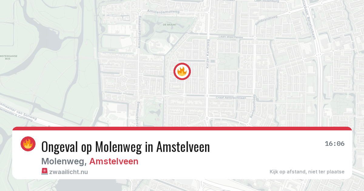 Ongeval op Molenweg in Amstelveen — 26 jul 2026