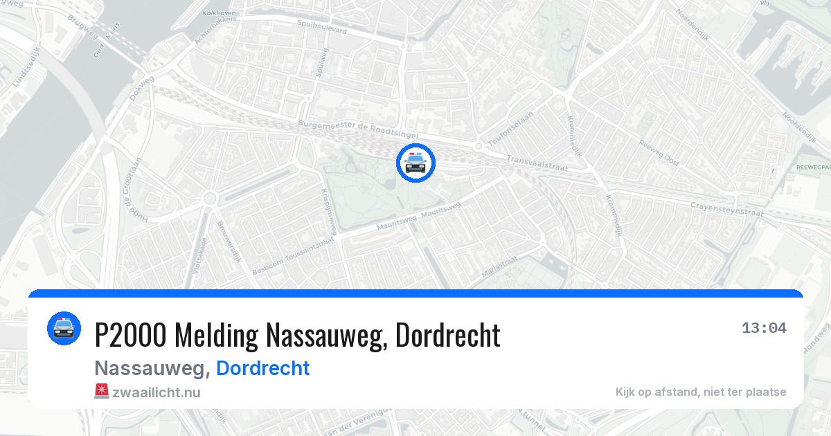P2000 Melding Nassauweg, Dordrecht — 15 mrt 2026