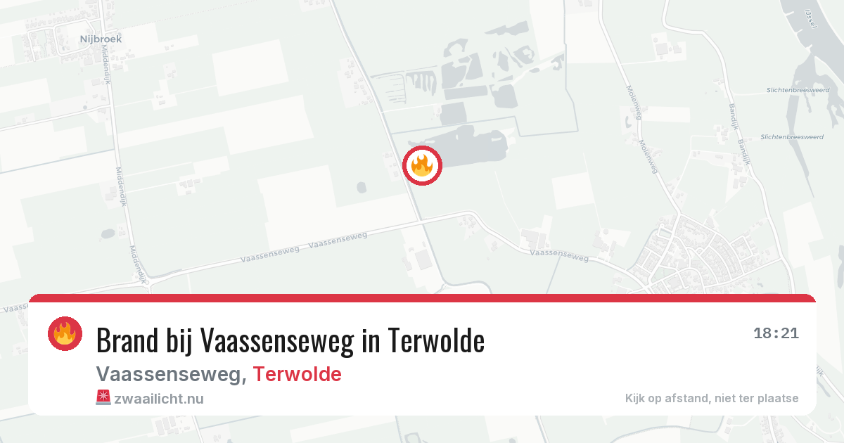 Brand bij Vaassenseweg in Terwolde — 1 mei 2026
