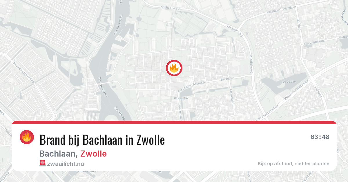 Brand bij Bachlaan in Zwolle — 10 jul 2026