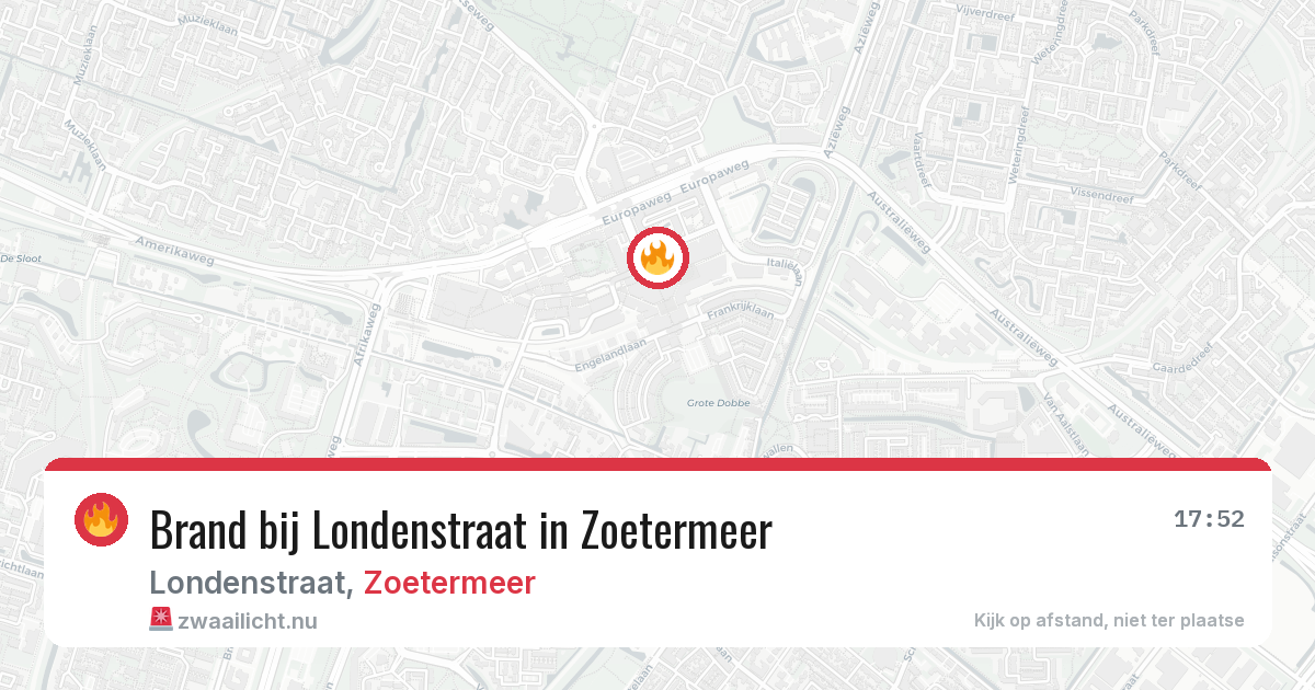 Brand bij Londenstraat in Zoetermeer — 19 jul 2026