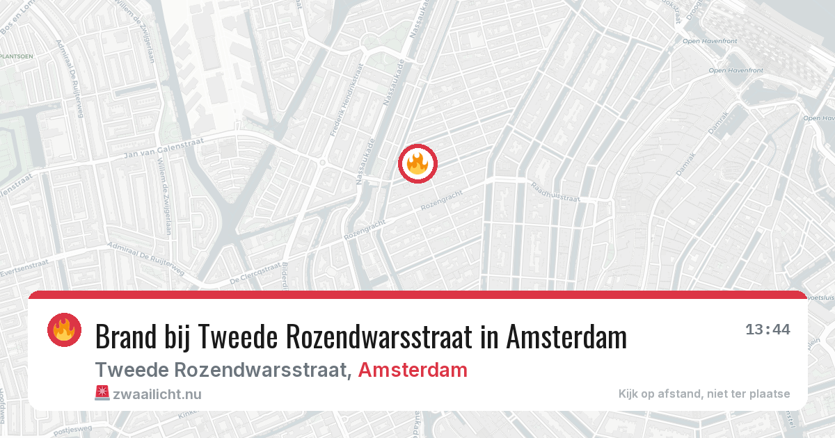 Brand bij Tweede Rozendwarsstraat in Amsterdam — 10 apr 2026