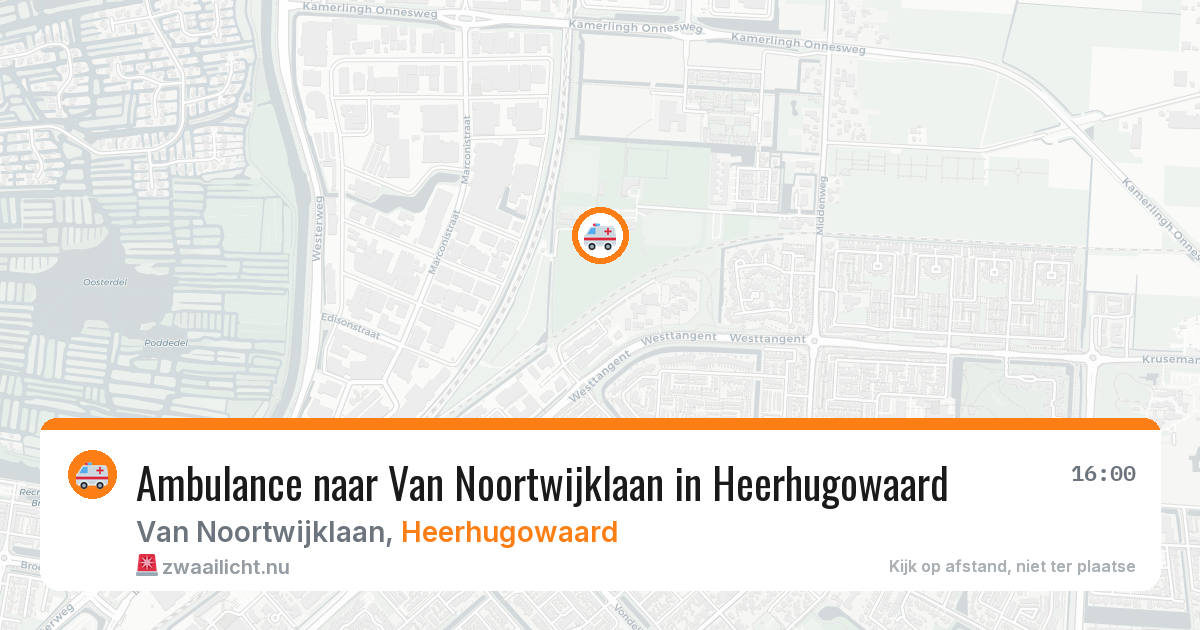 Ambulance naar Van Noortwijklaan in Heerhugowaard — 29 mei 2026
