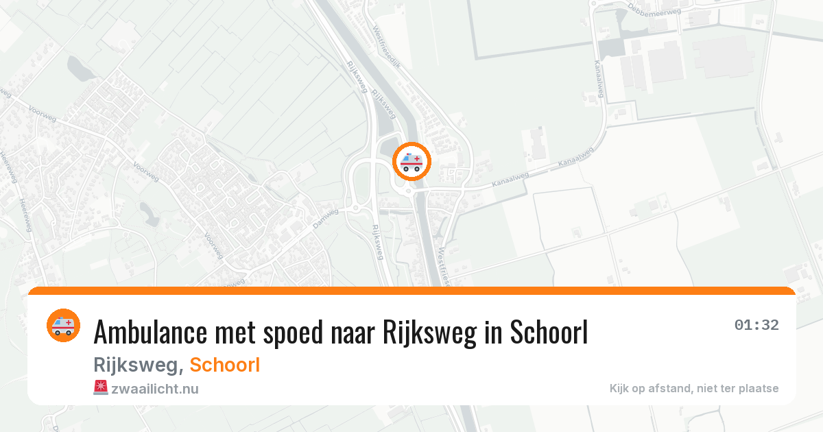 Ambulance met spoed naar Rijksweg in Schoorl — 15 jul 2026