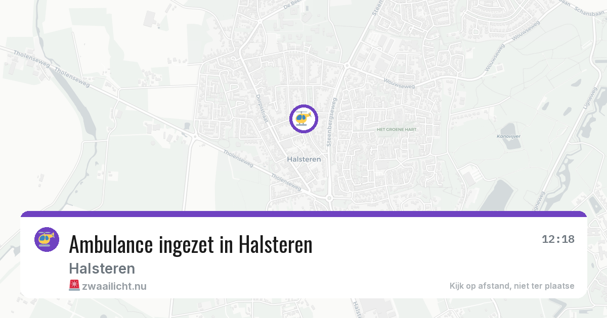 Ambulance ingezet in Halsteren — 24 jul 2026