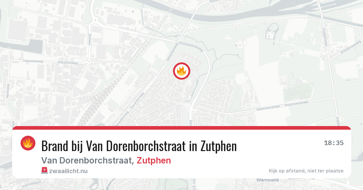 Brand bij Van Dorenborchstraat in Zutphen — 7 jul 2026