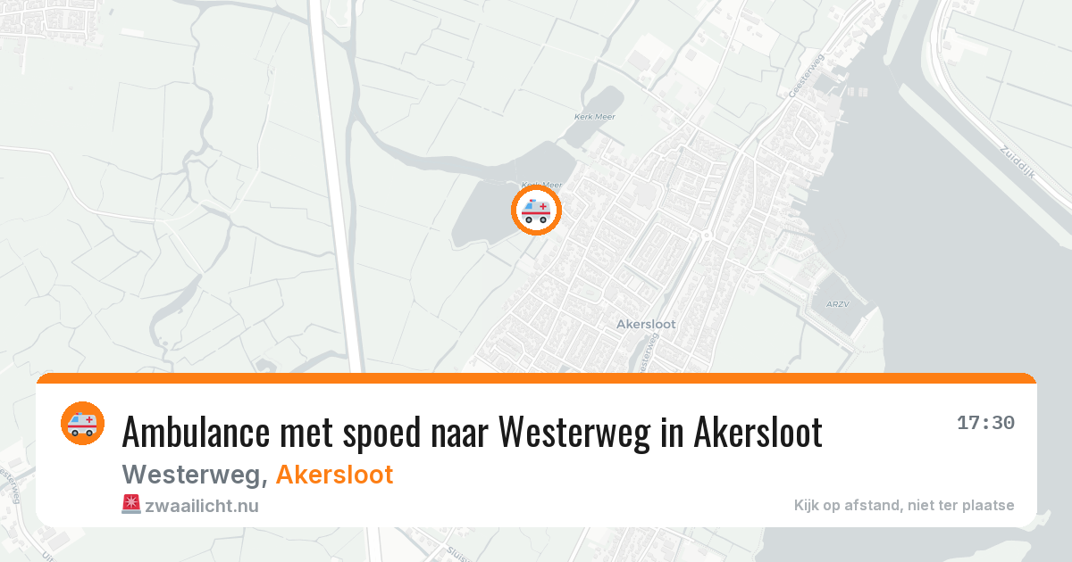 Ambulance met spoed naar Westerweg in Akersloot — 12 jul 2026