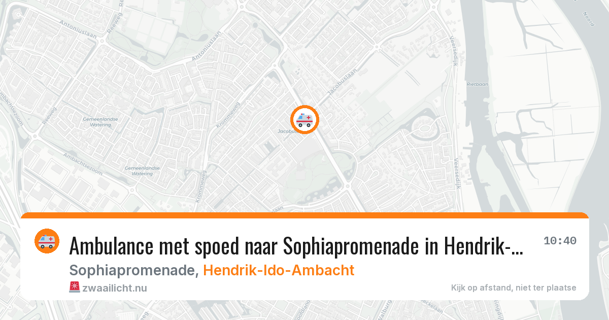 Ambulance met spoed naar Sophiapromenade in Hendrik-Ido-Ambacht — 25 jul 2026