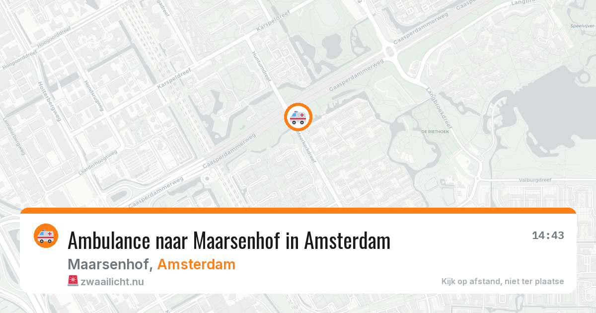 Ambulance naar Maarsenhof in Amsterdam — 21 jul 2026