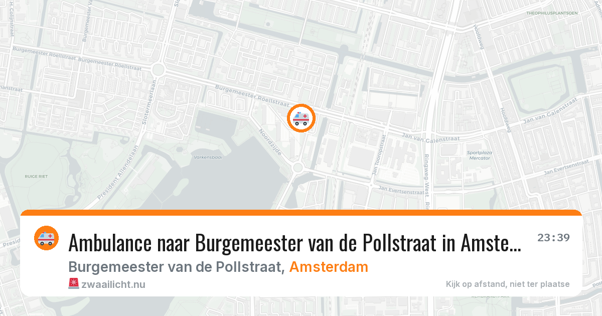 Ambulance naar Burgemeester van de Pollstraat in Amsterdam — 31 mei 2026