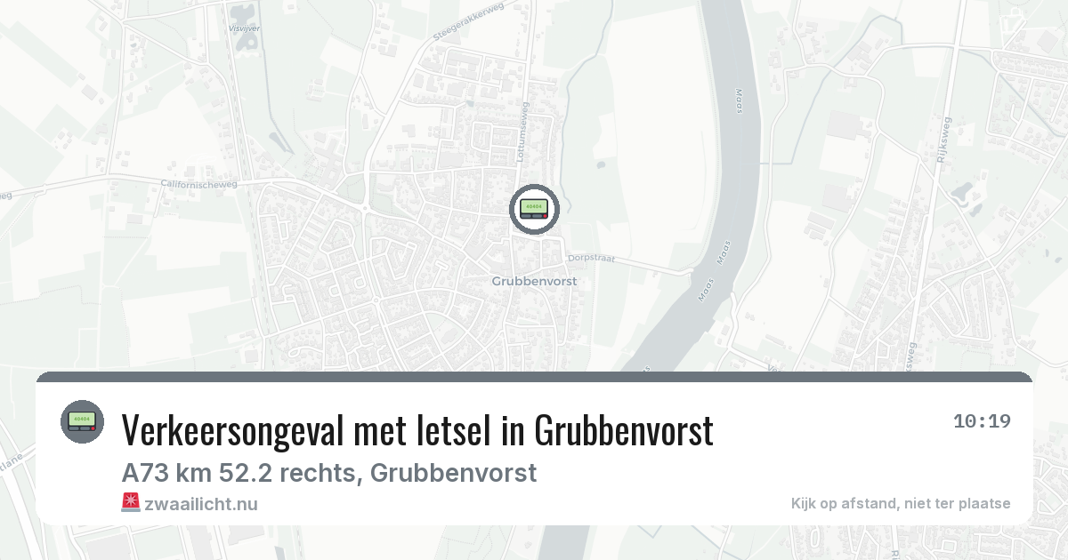 Verkeersongeval met letsel in Grubbenvorst — 30 apr 2026