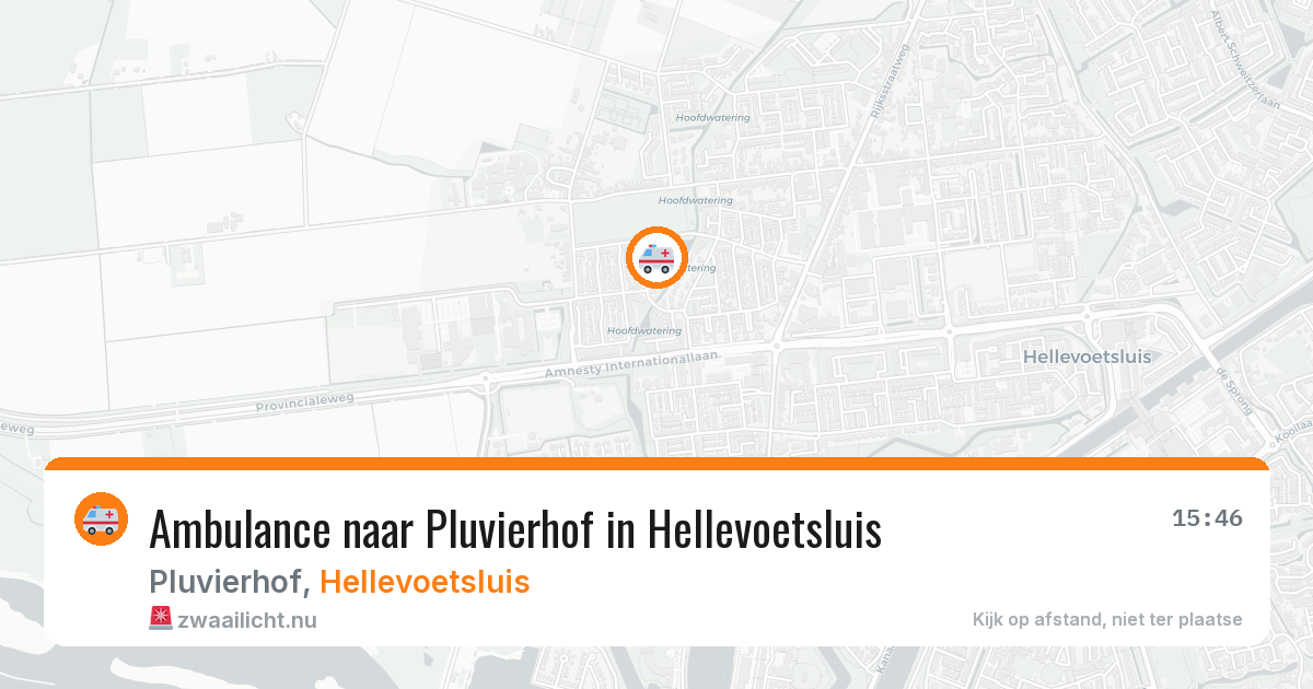 Ambulance naar Pluvierhof in Hellevoetsluis — 22 mei 2026