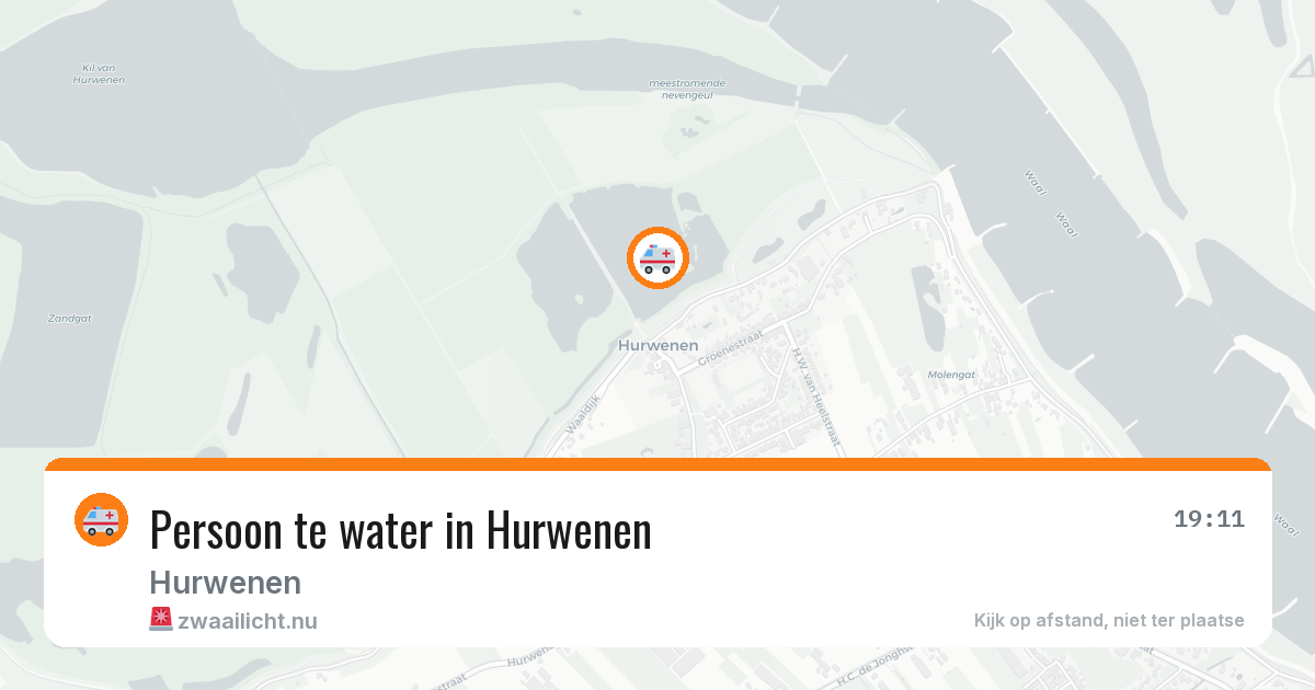 Persoon te water in Hurwenen — 23 mei 2026