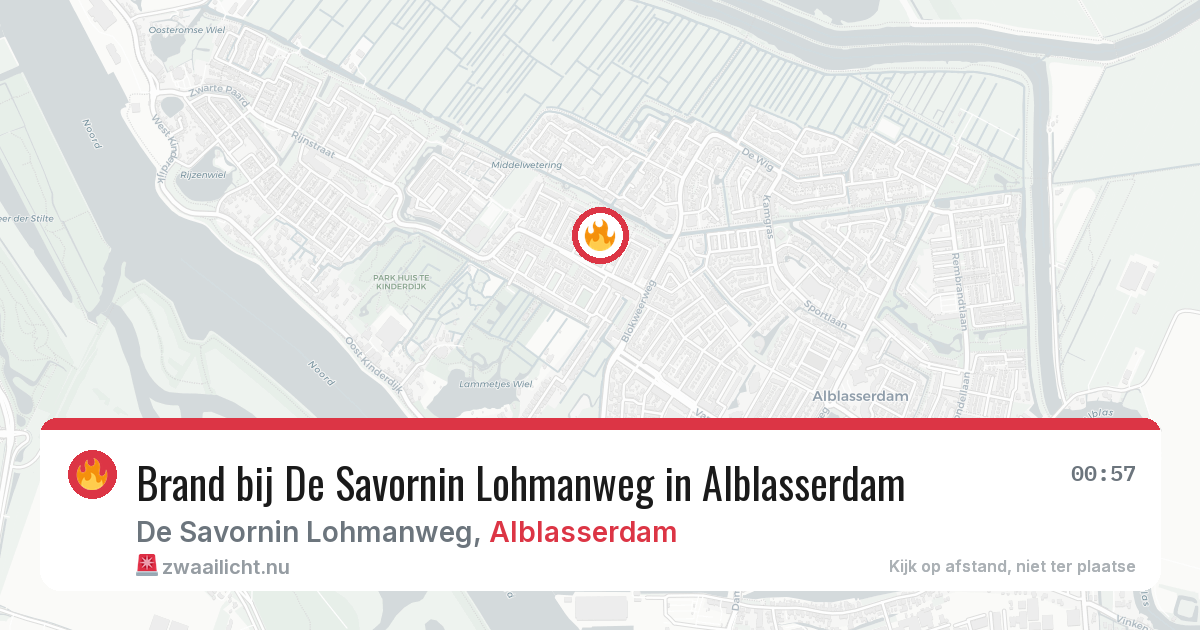 Brand bij De Savornin Lohmanweg in Alblasserdam — 27 mrt 2026